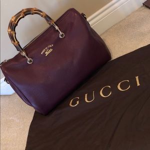 Authentic Gucci Boston Bamboo Bag.